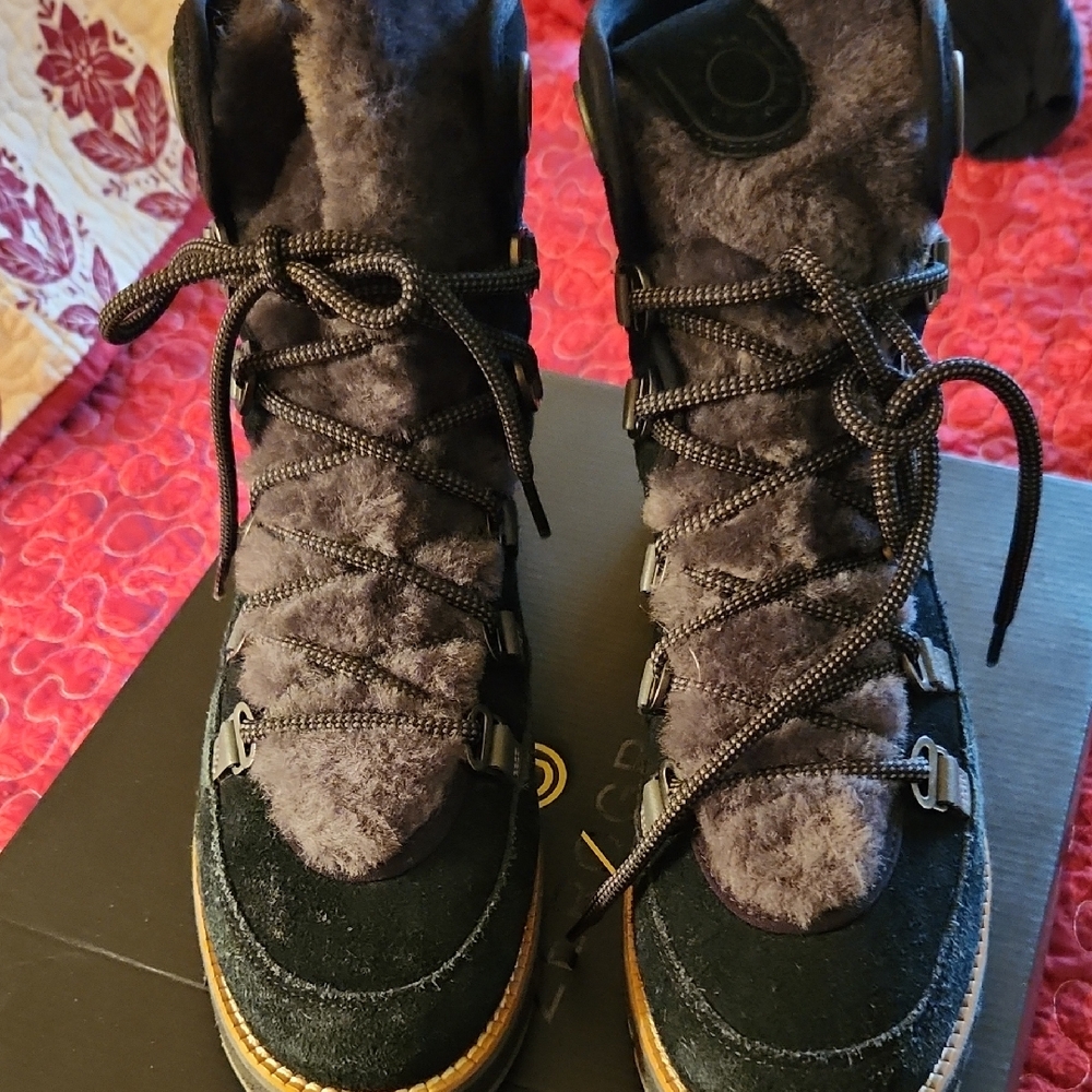 Cole Haan Black and Brown Winter Boots